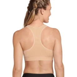 Jockey Women's Seamfree Mid Impact Zip Front Sports Bra
