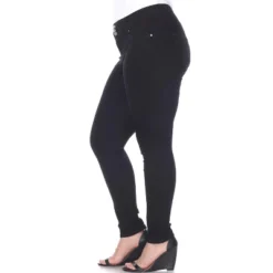 Women's Plus Size Super Stretch Black Denim - White Mark
