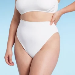 Women's High Waist Cheeky Bikini Bottom - Shade & Shore™ White 9 Women's High Waist Cheeky Bikini Bottom - Shade & Shore™ White -Trendy Women GUEST fc98bc70 c37b 40c7 a671 36bec96aa6d9
