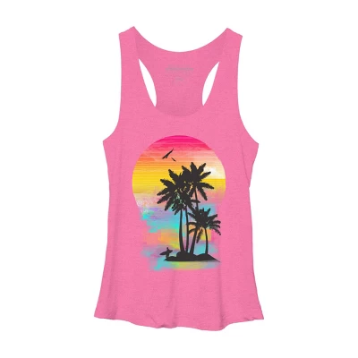 Women's Design By Humans Color Of Summer By Clingcling Racerback Tank Top 3 Women's Design By Humans Color Of Summer By Clingcling Racerback Tank Top - Image 3