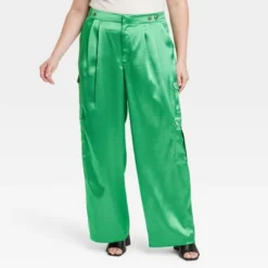 Women's High-Rise Satin Cargo Pants - A New Day™ -Trendy Women GUEST fe6ec649 6ca8 4cbb b75e 288f0fc3f011