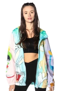 Members Only Women's Looney Tunes Colorblock Windbreaker Jacket -Trendy Women GUEST ff3d964f 68ba 4420 89c2 0fde4fd6eeba