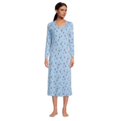 Lands' End Women's Supima Cotton Long Sleeve Midcalf Nightgown -Trendy Women GUEST ff520581 b28b 4d6c bab8 0ac91fe82294
